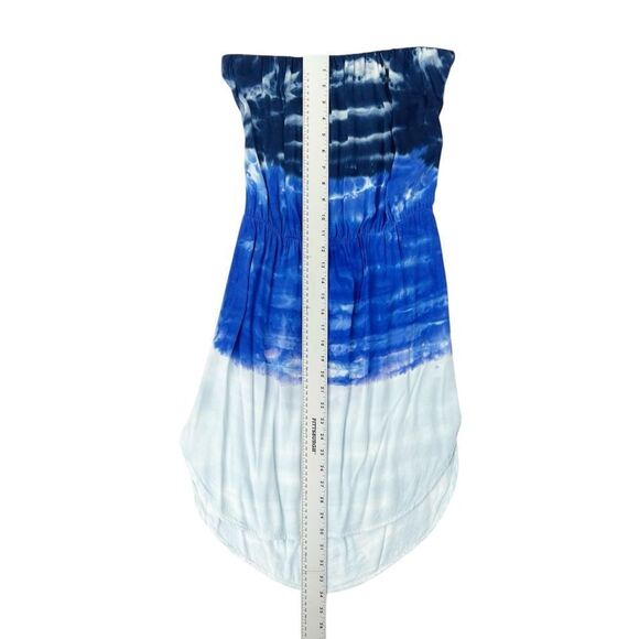 Young Fabulous and Broke Blue Tie Dye Strapless Dress Small - Picture 3 of 7